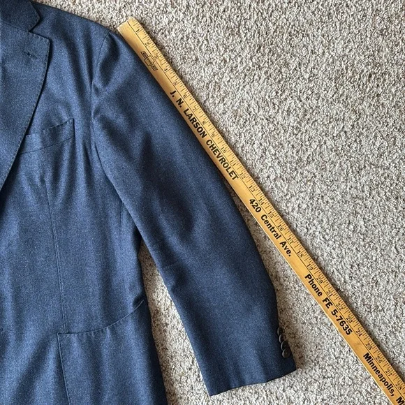 *Luxury* Finamore 1925 Napoli Navy Hand Tailored Patch Pocket Blazer Eu 52 US 40 - Picture 11 of 16